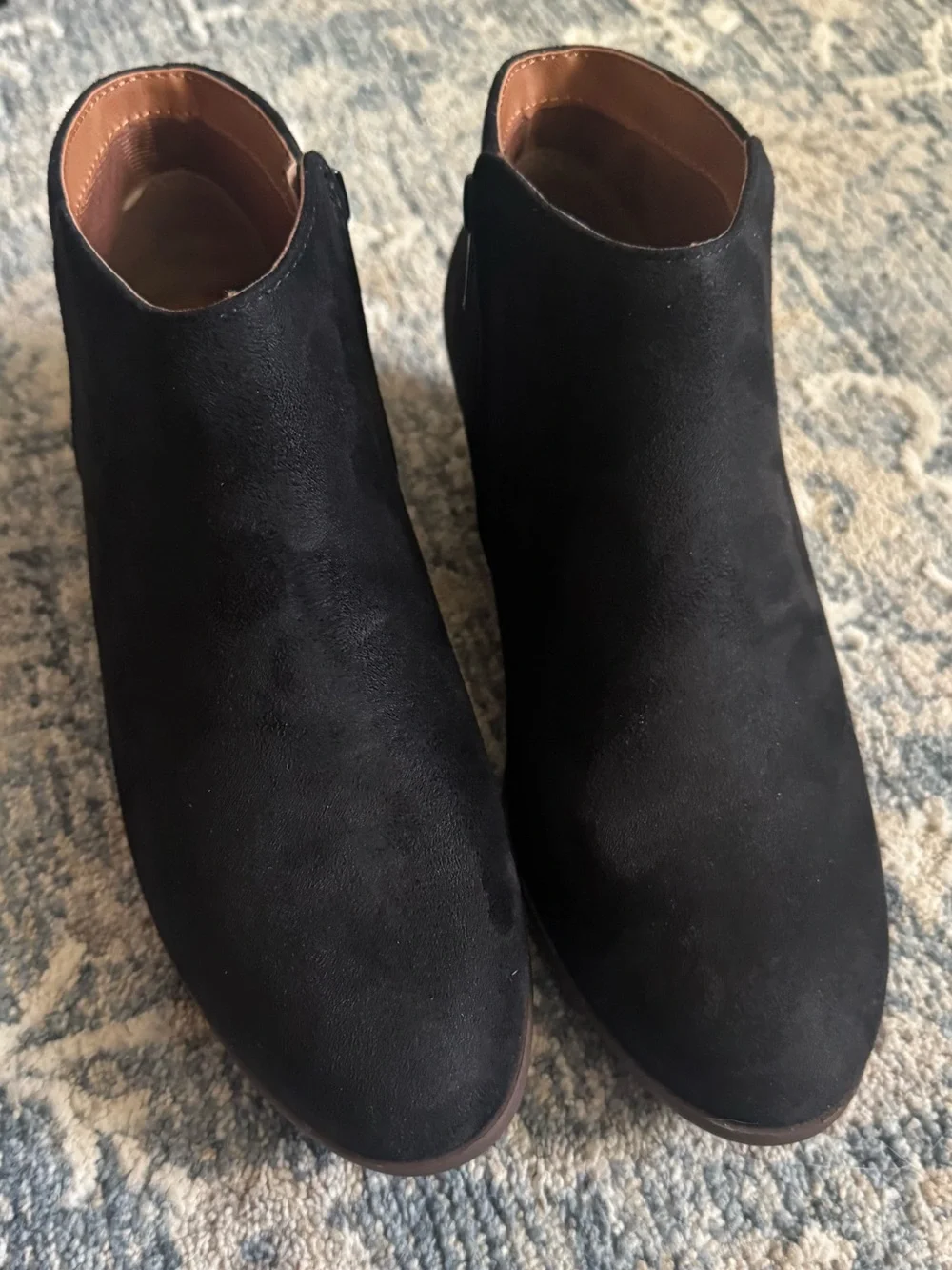 Soda Mavis Ankle Boot Bootie Imit Black Suede Size 8